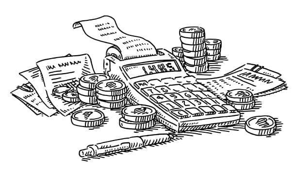 Financial calculation illustration